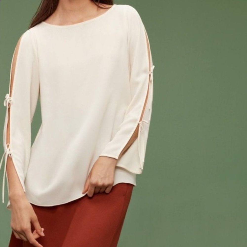 Artizia | Wilfred | Cream Pozzi Tie Sleeve Blouse Size M
